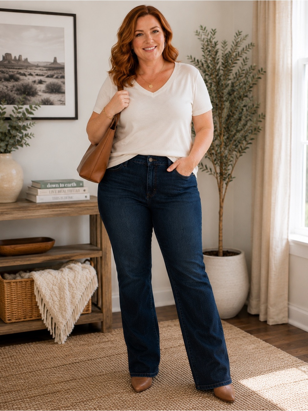 Gloria Vanderbilt Amanda Women’s Dark Wash Straight Leg Jeans Size 12